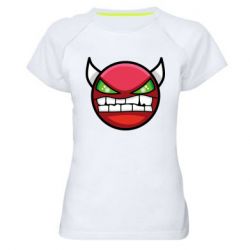 Жіноча футболка для спорту Geometry Dash Demon - PrintSalon
