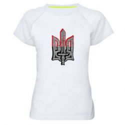 Жіноча футболка для спорту Герб Украина - PrintSalon