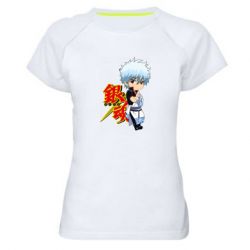 Женская футболка для спорта Гинтама Мальчик - PrintSalon