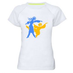 Женская спортивная футболка Гопак. Девушка и парень - PrintSalon