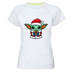 Женская футболка для спорта Grogu Santa Claus - PrintSalon