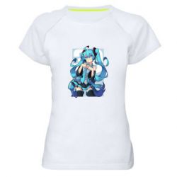 Женская футболка для спорта Hatsune Miku art - PrintSalon