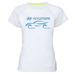 Женская футболка для спорта Хендай - PrintSalon