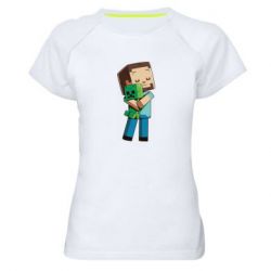 Жіноча футболка для спорту Heroes from Minecraft - PrintSalon