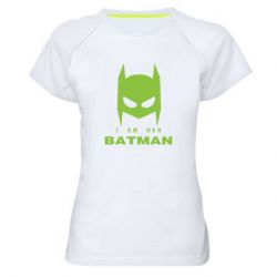 Женская футболка для спорта I Am Her Batman - PrintSalon
