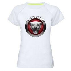 Женская футболка для спорта Jaguar Logo circle - PrintSalon