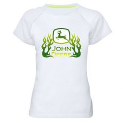 Жіноча футболка для спорту John Deer Art - PrintSalon