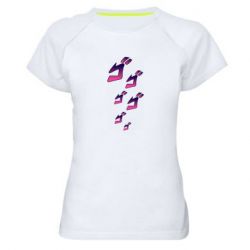 Женская футболка для спорта jojo hieroglyphs - PrintSalon