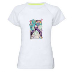 Женская футболка для спорта Jojo's bizzare poster - PrintSalon