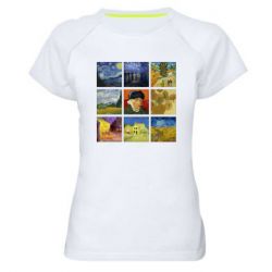 Женская футболка для спорта Картины Ван Гога - PrintSalon