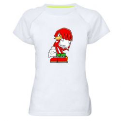 Женская футболка для спорта Knuckles the Echidna - PrintSalon