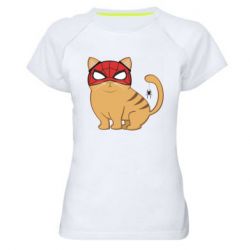 Женская футболка для спорта Кот паук - PrintSalon