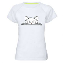 Женская футболка для спорта Котейка - PrintSalon