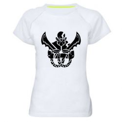 Женская футболка для спорта Kratos silhouette - PrintSalon