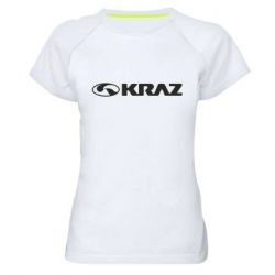 Женская футболка для спорта КРаЗ логотип - PrintSalon