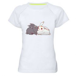 Женская футболка для спорта Кролики Вэй и Лань - PrintSalon