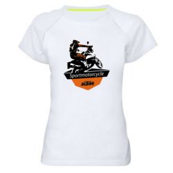 Женская футболка для спорта KTM Sportmotorcycle Art - PrintSalon