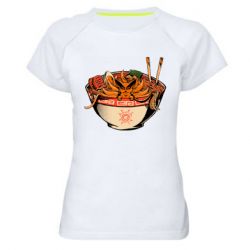 Женская футболка для спорта Kurama in ramen - PrintSalon