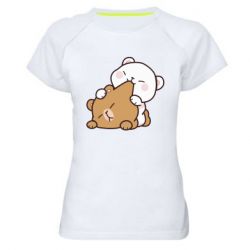 Женская футболка для спорта Кусь мишки - PrintSalon