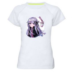 Женская футболка для спорта Kyoko Kirigiri glitch art - PrintSalon