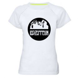 Женская футболка для спорта Led Zeppelin in a circle - PrintSalon