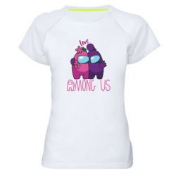 Женская футболка для спорта Love is Among Us - PrintSalon