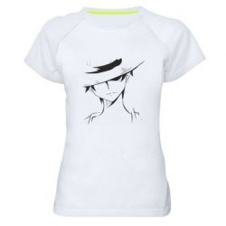 Жіноча футболка для спорту Luffy in a hat - PrintSalon