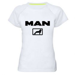 Женская футболка для спорта MAN - PrintSalon