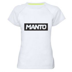 Женская футболка для спорта Манто лого - PrintSalon