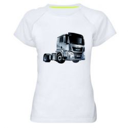 Женская футболка для спорта MEN truck - PrintSalon