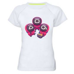 Женская футболка для спорта Милые солдаты из игры в кальмара - PrintSalon