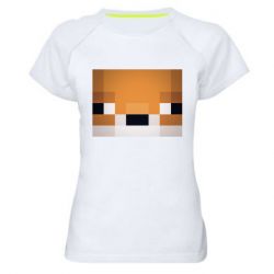 Женская футболка для спорта Minecraft Minimalist - PrintSalon