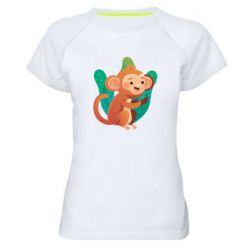 Женская футболка для спорта Monkey. Fuck You - PrintSalon