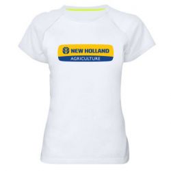 Женская футболка для спорта New holland emblem - PrintSalon