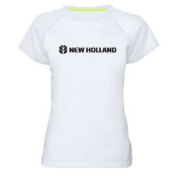 Жіноча футболка для спорту New Holland логотип - PrintSalon