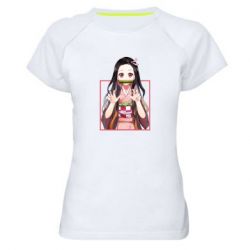 Женская футболка для спорта Nezuko - PrintSalon