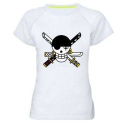 Женская футболка для спорта One Piece Zoro logo - PrintSalon