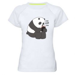 Женская футболка для спорта Панда лайк - PrintSalon