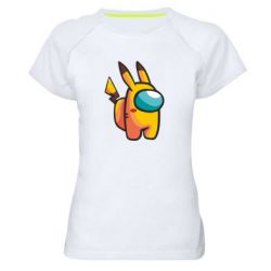Жіноча футболка для спорту Pikachu Among Us - PrintSalon