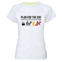 Женская футболка для спорта План на день - PrintSalon