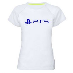 Женская футболка для спорта PlayStation 5 Logo - PrintSalon