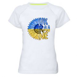 Женская футболка для спорта Подсолнух Украина! - PrintSalon