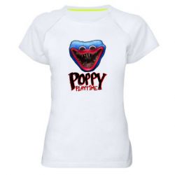 Женская футболка для спорта Поппи Время Играть - PrintSalon
