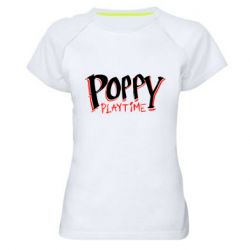 Женская футболка для спорта Poppy Playtime Logo - PrintSalon