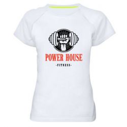 Женская футболка для спорта Powerhouse fitness - PrintSalon