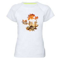 Женская футболка для спорта Проезжая осень - PrintSalon