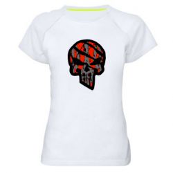 Жіноча футболка для спорту Punisher Coat of arms of Ukraine - PrintSalon