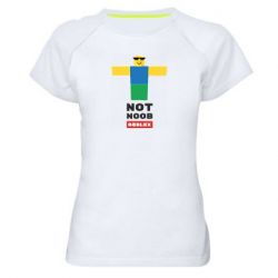 Женская футболка для спорта Roblox Not Noob - PrintSalon