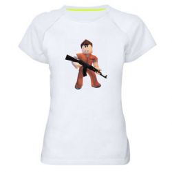 Женская футболка для спорта Roblox Prisoner - PrintSalon