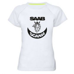 Женская футболка для спорта Scania SAAB logo - PrintSalon
